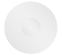 Levemolo Tapis de Platine Vinyle 12 Pouces en Acrylique Blanc, Coussinet de Protection Antistatique pour Tourne-disque, Accessoire Léger et Solide, pour Studio D’enregistrement et Usage Dj