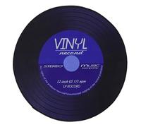 Levemolo Tapis Rond en Vinyle, Tapis de Sol en Forme de Disque Vinyle, Rond de 80 cm avec Envers antidérapant, Vintage pour Les Fans de Musique des années 80