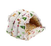 Levemolo Tente Grotte pour Petit Animal de Compagnie Lit Chaud pour Hamster Cochon D’Inde Lapin Taille Compacte Tissu Doux et Isolant Lit D’Hiver Confortable Nid Portable pour Cage