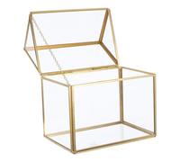 Levemolo Terrarium en Verre Fait Main : Contenant pour Plantes avec Couvercle ; de Table d'intérieur pour Centre de Table ; décoration géométrique à Faire soi-même avec Cactus Succulents et Fleurs.