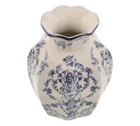 Levemolo Vase à Fleurs Chinoiserie en Céramique 5,5 Pouces Style Vintage | Finition Craquelée, Motif Bleu et Blanc, pour Table, Chambres, Décor Campagne Française