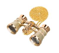 Levenhuk Broadway 325B 3x25 Compact Lightweight Stylish Opera Glasses - Vintage Theatre and Concert Binoculars for Women with Elegant Metal Chain, Gold