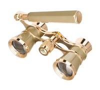 Levenhuk Broadway 325E 3x25 Compact Lightweight Elegant Opera Glasses - Vintage Lorgnette Theatre Binoculars with Adjustable Telescopic Handle, Gold