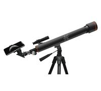 Levenhuk Kelvin Nova Base 50/600 Phototélescope lunaire pour smartphone Télescope astronomique pour débutants Réfracteur monture altazimutaire Barlow 3 x trépied réglable pour astrophotographie
