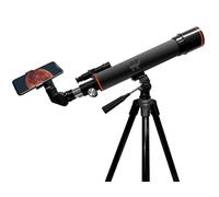 Levenhuk Kelvin Nova Base 60/500 Phototélescope pour Smartphone Télescope astronomique et lunette terrestre Monture Altazimutale Barlow 3x Trépied réglable Obturateur à distance Bluetooth inclus