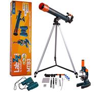 Levenhuk LabZZ MTB3 Educational Microscope, Telescope & Binoculars Trio Combo Optical Kit with Accessories for Curious Kids Home School and Hobby