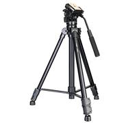 Levenhuk Level Plus VT20 Sturdy Tripod Floor Stand with Bubble Level, Fluid Head and 600-1650mm Height for Optical Devices up to 10kg