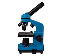 Levenhuk Rainbow 2L Azure Kids Home Lab STEM Kit with 400x Portable Biological Microscope, Full-Colour Illustrated Experiment Guide, Prepared Samples and Scientific Tools, Blue (en)