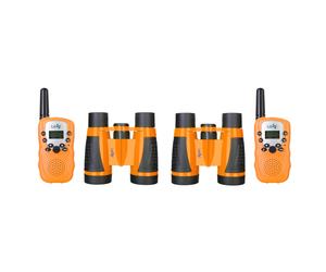 Levenhuk set talkies-walkies et jumelles labzz wtt10 orange