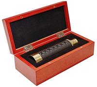 Levenhuk Spyglass SG2 Antique Spotting Scope with Wooden Case, Providing Sharp, Bright Images of Distant Objects
