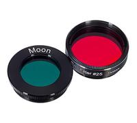 Levenhuk The Moon and Mars F2 Light Filter Set of Two 1.25" Telescope Eyepiece Filters - #25 Red and Lunar