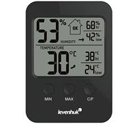 Levenhuk Wezzer BASE L30 Black Wireless Digital Thermohygrometer with Built-in LCD Display and Comfort Level Scale