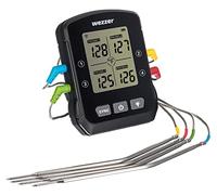 Levenhuk Wezzer Cook MT90 Cooking Temperature Unit with 4 Thermoprobes on Flexible Cables and Advanced Functionality Via Mobile Apps