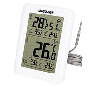 Levenhuk Wezzer SN10 Compact Portable Sauna Measuring Set of Digital Thermometer and Hygrometer with Wired Thermoprobe