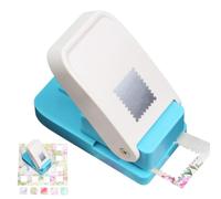 Lever Action Rectangular Stamp Punch - 1x0.8 Inch Paper Puncher | Scrapbooking Card Making Journaling Tool | For DIY Crafts, Lightweight Portable Design, Easy Non-Slip