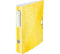 Lever Arch File A4 Active,Yellow,Rounded Spine 65 Mm,Elastic Finding,Polyfoam Light,Wow,11070016