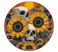Lever de Soleil Crâne, Tournesol and Snake Cadeau Unique Décoration Intérieure Jeu ÉduChatif Challenge Toy Adultes & Enfants des 14 Ans 1000pcs (67.5x67.5cm)