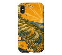 Lever de Soleil sur Les Champs de Fleurs en terrasses Coque pour iPhone X/XS