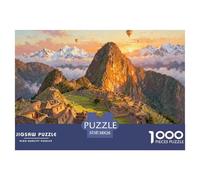 Lever du Soleil Machu Picchu Puzzle en Bois Imperméable Puzzles De 1000 Pièces pour Adultes Cadeaux Amusant De Décoration pour La Maison
