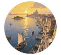 Lever du Soleil sur la mer à Venise Puzzle 1000 Pièces Cadeau Unique Vue Jeu Éducatif Challenge Toy À De Supérieure Peinture Art pour Adultes Et Enfants 1000pcs (67.5x67.5cm)