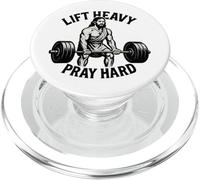 Lever Lourd, Prier Fort - Christian Workout PopSockets PopGrip pour MagSafe