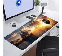 Lever Soleil Voilier Tapis de Souris de Jeu 1500x800x3 mm Grand Tapis de Souris Gaming sous-Main Bureau Gamer Large avec Base Antidérapante Tapis de Clavier Lavable pour Gamer PC