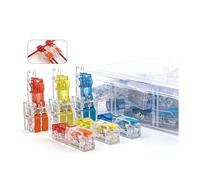 Lever T-Type Stripping With Fixing Hole Wiring Connector Crimp Terminal Push-in Branch Splice Junction box Wire connector NWPNLXEA(25PCS T2 Blue)