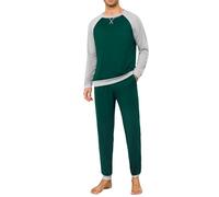 Leversic Pyjama Homme Hiver Coton 2 Pièces avec Poches | En Coton Doux et Confortable, Cet Ensemble 2 Pièces avec Poches Est Idéal Pour Dormir et Se Détendre à la Maison