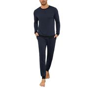 Leversic Pyjama Homme Hiver Coton 2 Pièces avec Poches | En Coton Doux et Confortable, Cet Ensemble 2 Pièces avec Poches Est Idéal Pour Dormir et Se Détendre à la Maison