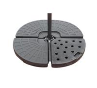 CONCEPT USINE | Poids de lestage Parasol Pied en Croix | Lot de 4 Dalles à Lester Polyéthylène Haute Densité | A remplir d'eau ou de Sable : 13L par Dalle | Résiste Chocs & Intempéries Imperméables