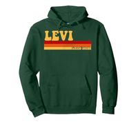 Levi Nom personnalisé Idée Homme Rétro Vintage Levi Sweat à Capuche, Unisexe pour Adultes, Vert Forêt, L