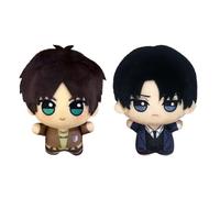 Levi Porte-clés en forme de figurine douce Eren Jaeger - 10 cm - Joli porte-clés à suspendre - Décoration pour sac à dos ou clé de voiture, Vêtements de combat et Levi Eren Jaeger, 10CM/3.94 Inch