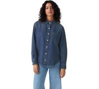 Levi’s Femme Chemise Denim Harlie en Coton avec Col à Pointe, Bleu (Play Around), S
