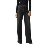 Levi’s Femme Jean 728 avec Stretch, Wide Leg, Noir (Rodeo Princess), W24/L30