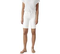 Levi’s Femme Short Denim Shaping Bermuda avec Stretch, Mid Rise, Blanc (Chalk White), 25