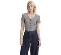 Levi's Femme T-Shirt Muse Vanilla Stripe Caviar Black XL