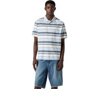 Levi’s Homme Polo Manches Courtes en Coton, Relaxed Fit, Bleu (Acacius Stripe Egret), XS