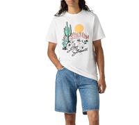 Levi’s Homme T-Shirt Graphic Crewneck Tee en Coton avec Motif, Blanc (Heritage Americana D), XXL