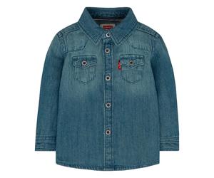Levi´s ® Kids 6e6866-m28 Barstow Western Long Sleeve Shirt Bleu 6 Months Garçon
