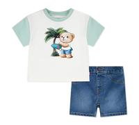 Ensemble short et T-shirt Levi's écru 12M(74CM)