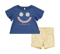 Levi´s ® Kids Smiley Flounce Short Sleeve Set Bleu 12 Months Fille