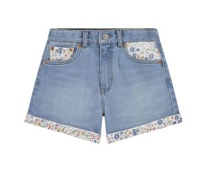 Levi´s ® Kids Print Block Mom Shorts Bleu 12 Years Fille