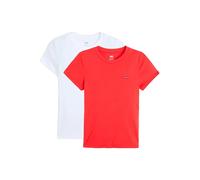 Levi´s ® Essential Short Sleeve T-shirt 2 Units Rouge,Blanc L Femme