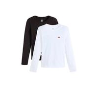 Essential Ls Tee Lot de 2 t-Shirts Blanc, Lot de 2 t-Shirts White + &, XL