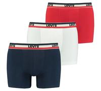 Levi's Boxers Underwear Logo Lot de 3 Rouge, Blanc, Bleu Taille S Homme