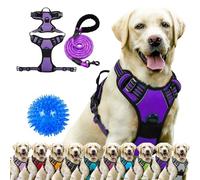 Leviam Harnais anti-traction pour chiens de taille moyenne et grande taille avec clip avant, sans traction, respirant avec bandes réfléchissantes, guide de sangle de poitrine sécurisé pour chiens (I