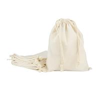 LEVIATAN Cottonbag Sac en Coton 10 Pièces | 25 x 30 cm | Sac en Tissu avec Cordon de Serrage | Sac à Lunch Sac Cosmétique | Sac à Bijoux | Sac à Fermeture éclair | Oeko-Tex 100 Standard Certifié