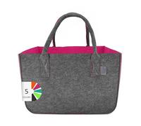 LEVIATAN Feutre Shopper | Grand 30 Litres | Multifonctionnel | Sac à Provisions XXL | Pliable Panier | Bois de Chauffage | Vêtements | Jouets | Framboise, XL, (111004)