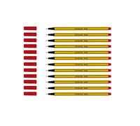 LEVIATAN Fineliner Stylo Feutre Pointe Fine - Lot de 12 Stylos - Stylo Feutres Adapté à l'usage Quotidien - Trait Super Fin, Largeur d'environ 0.4 mm, Rouge