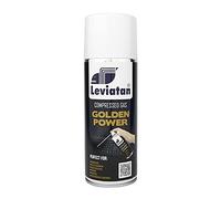 LEVIATAN Golden Power Spray à Air Comprimé 400 ml Purificateur D'air Comprimé pour le Nettoyage du Clavier, Ordinateur, Appareil Photo, Téléphone Portable